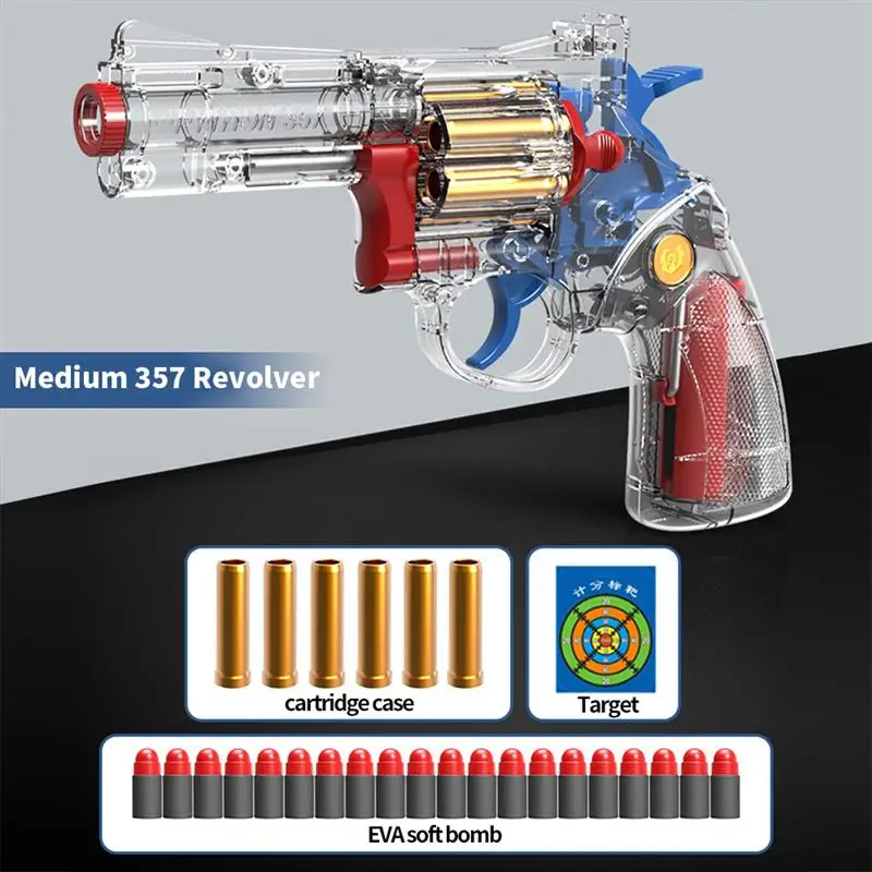 Revolver Pistol Paintball Soft Bullet Gun Simulation Model Toygun Boy Nerve  War Fake Gun Bullet Shell Accessories Plastic Bullet - Soft Gun Bullets -  AliExpress