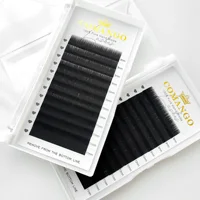 CoMango extensions de sourcils noirs 9-11Mix extensions droites et courbées faux sourcil épaisseur 0,07/0,1 haute qualité 6