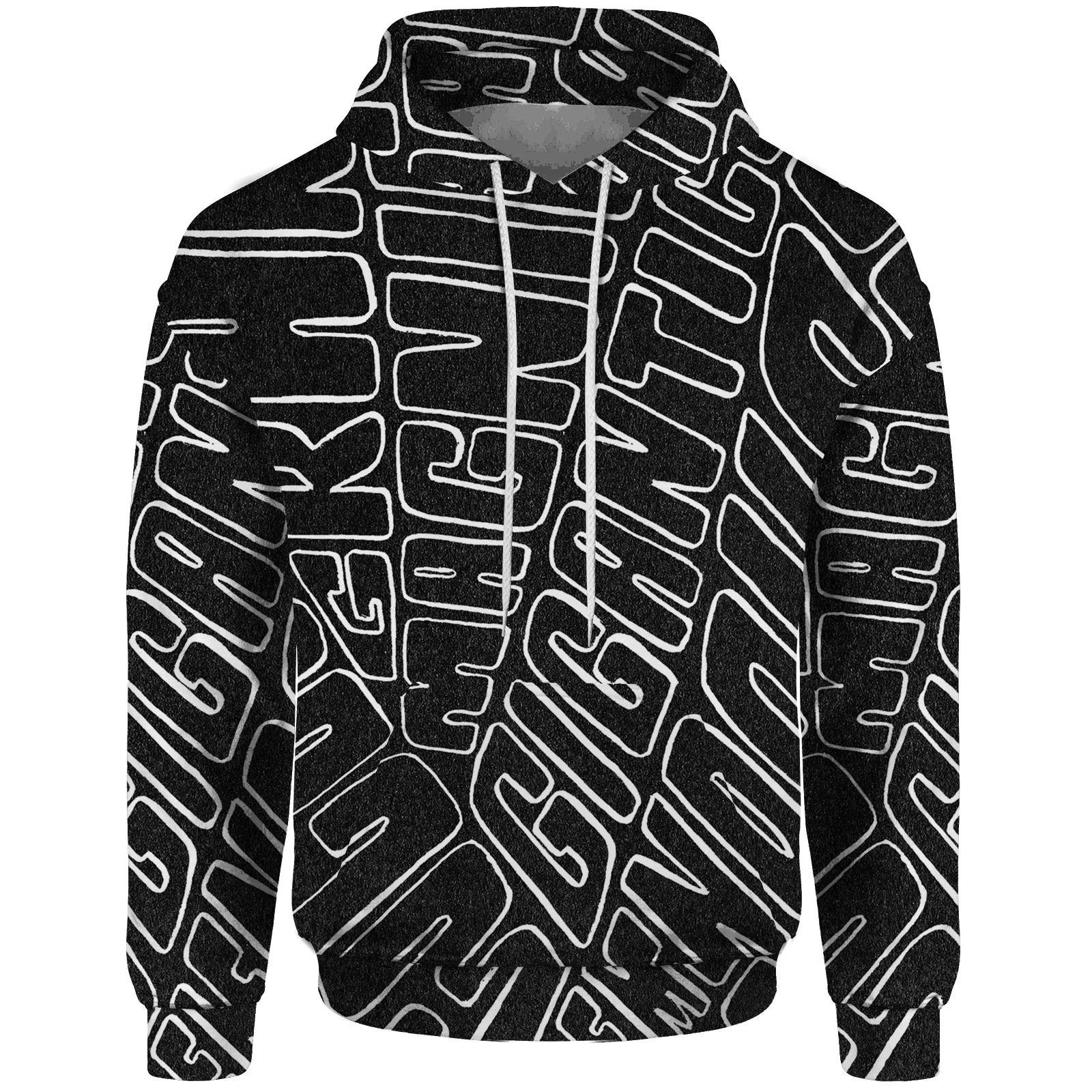 thumbnail image 1 of Sudadera casual de tendencia para hombre Sudadera con capucha con estampado de texto para hombre de moda Ropa cómoda y versátil para hombre, 1 of 5