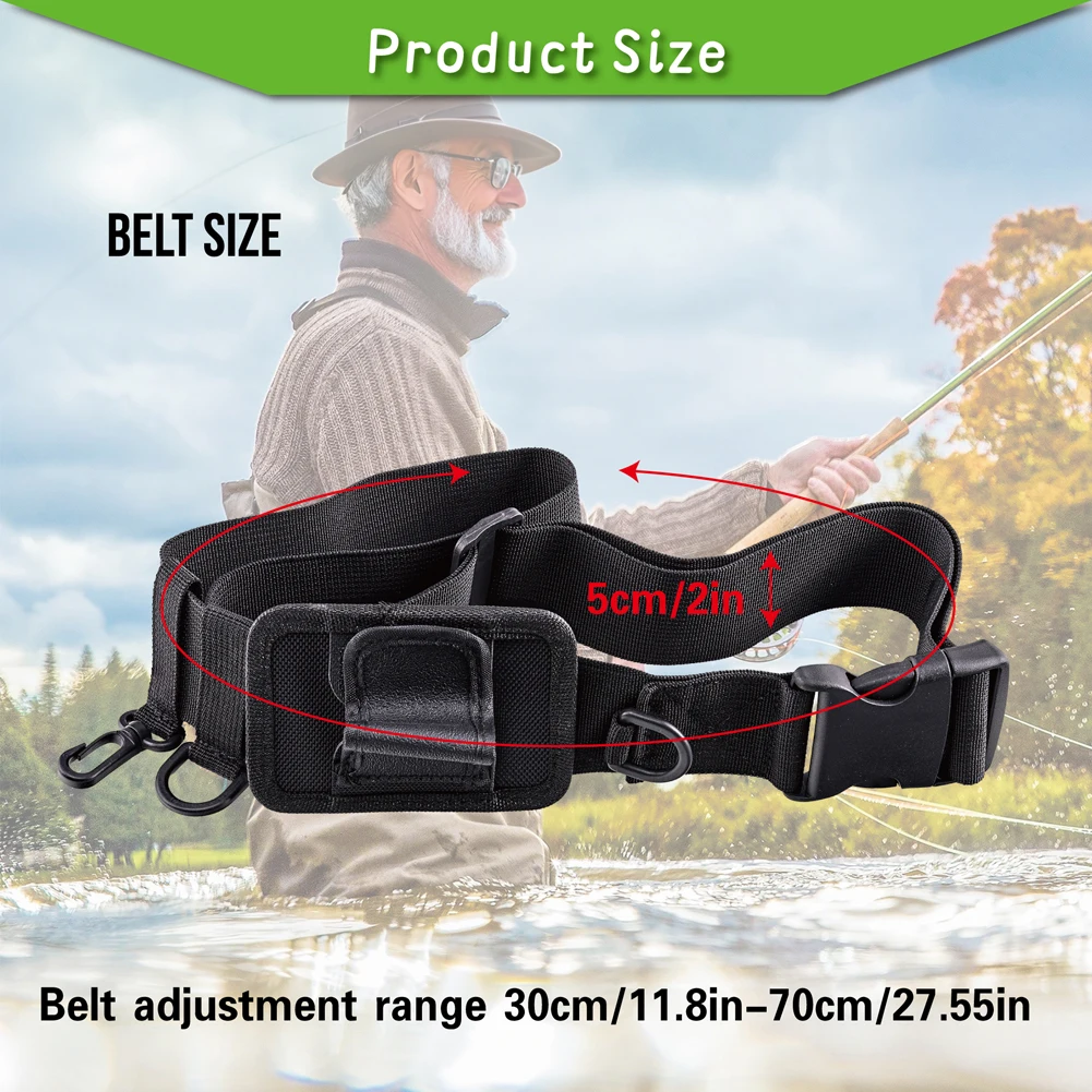 Fly Fishing Rod Holder Fishing Belt Rod Holder Portable Sheath with Adjustable Belt Accessories