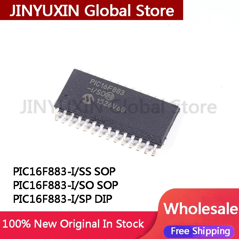 

5Pcs New PIC16F883 PIC16F883-I SS SOP PIC16F883-I SO SOP PIC16F883-I SP DIP IC Chip In Stock Wholesale