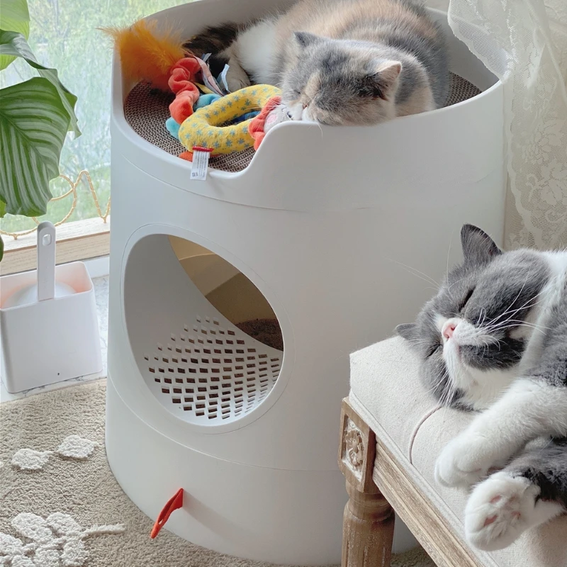 litter-box-m-tail-fully-enclosed-large-cat-toilet-anti-splash