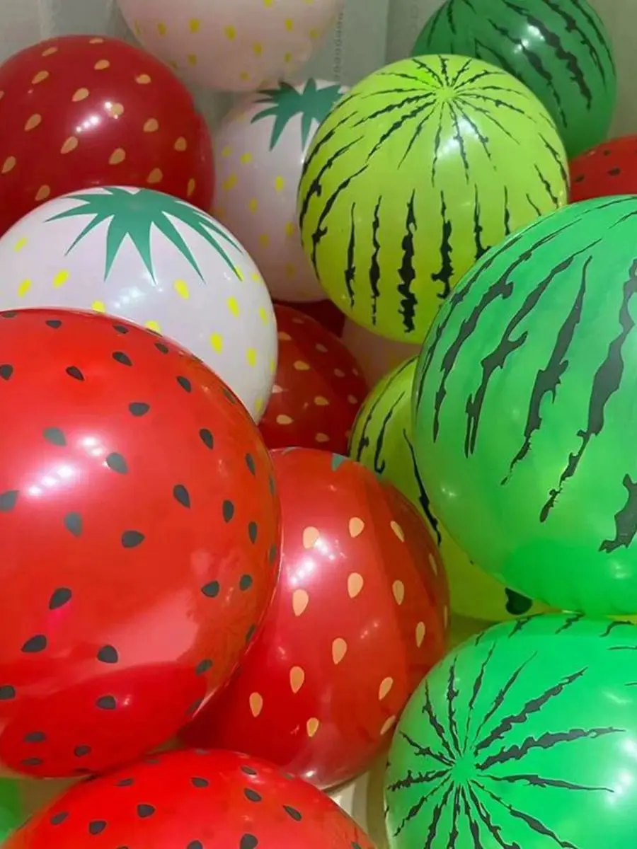 20/50 stücke Erdbeere Luftballons Wassermelone Früchte Geburtstag Party Ballon Sommer Hawaiian Party Dekoration Kinder Mädchen Geburtstag Globos – Detail 2