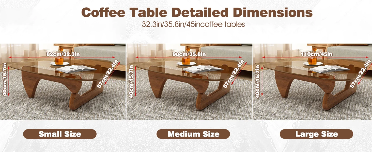 Transparent Glass Top Coffee Tables