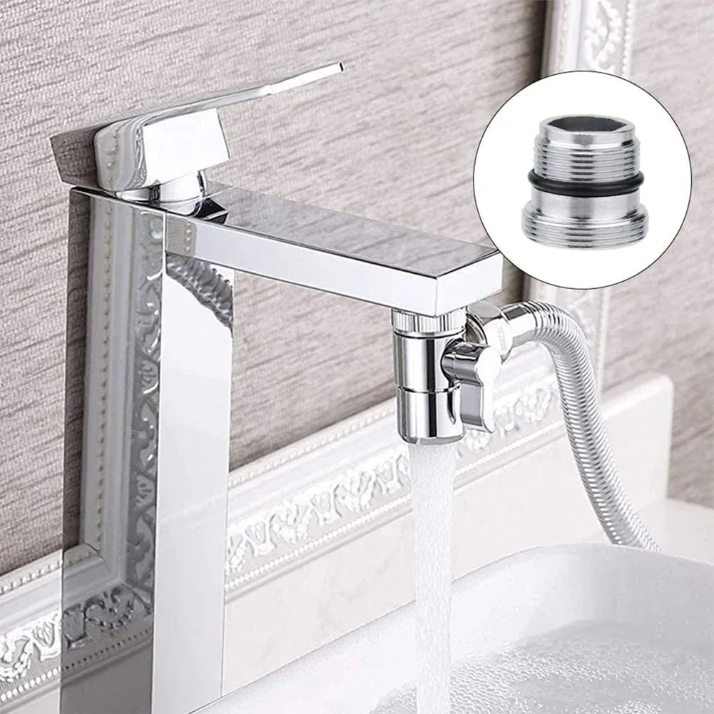 4pcs Tap Adapters Embedded Bubbler Aerator Connector With Rubber Seal M18.5 To M22 Male Thread Water Outlet Conversion Adapter