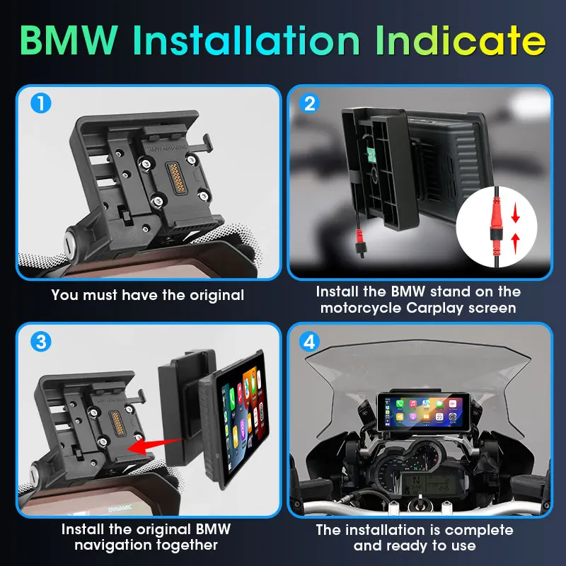 アクセサリー BMW Motorcycle Carplay Vtopek 6.86 Inch Motorcycle GPS Navigation Carplay For BMW