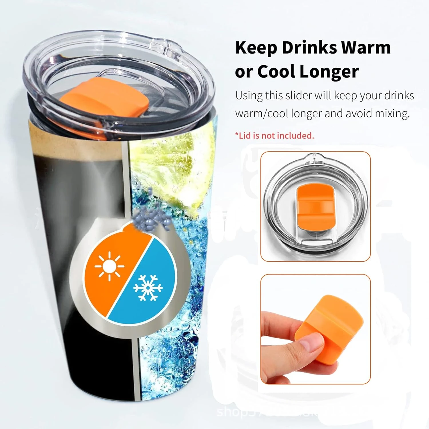 20oz Tumbler Lids-Durable, Leak-proof, Safe for Rambler & Ozark Trail Cups
