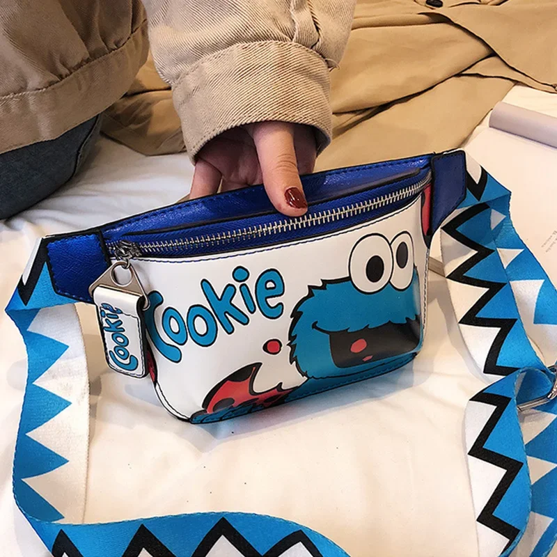 Waist Bag Women's Fanny Pack Cartoon Belt Bags Handy Packs Banana Chest Bag Female Hip Package Crossbody Purse PU Leather Pouch waist bag,chest bag,crossbody bag