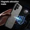 Luxury Leather Case For Samsung S25 S24 S23 Ultra S24 FE A16 A15 A56 A55 A36 A35 5G Cover With Metal Plate Support Car Hold 3