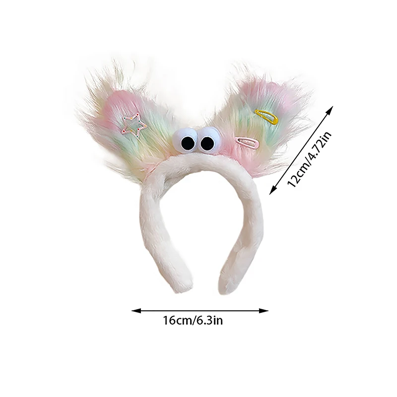 Pluche schattige haarband kleine beer oren cartoon haarband effen kleur gezichtsreiniging hoofddeksel vrouwen schattige haaraccessoires kopen vanaf een prijs van 2.61