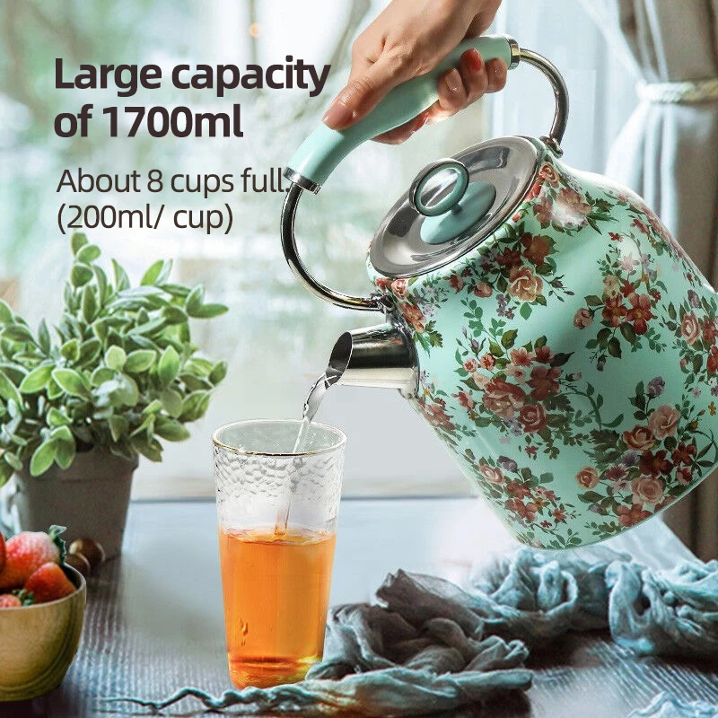 Household Electric Kettle Automatic Power Outage Retro French Electric Kettle 304 Stainless Steel Portable Kettle High-Capacity 3