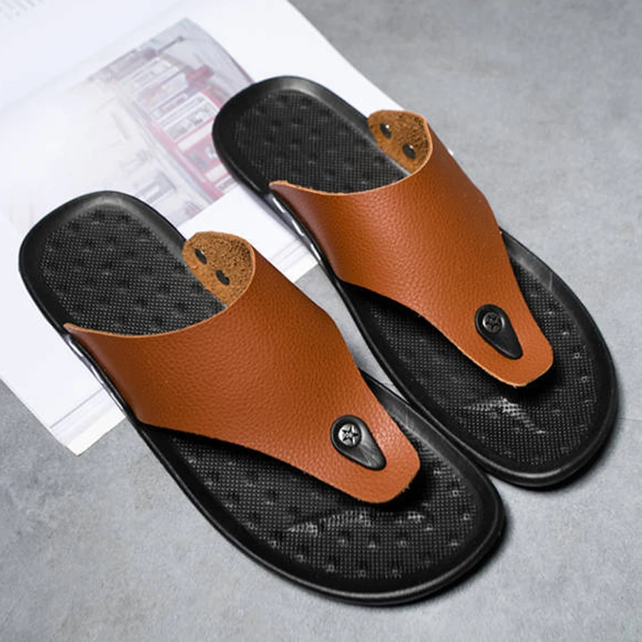 Flip Flops Summer Slippers for Men Beach Sandals Non-Slip Bathroom Slides