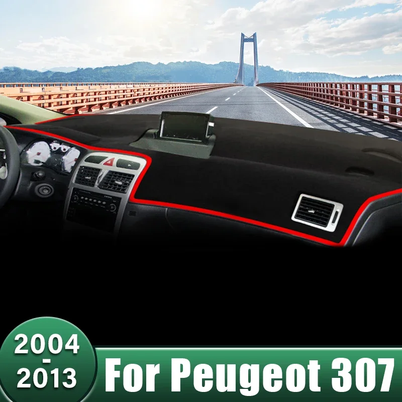 

Car Dashboard Sun-shading Cover Mats Avoid Light Pads For Peugeot 307 SW CC 2004 2005 2006 2007 2008 2009 2010 2011 2012 2013