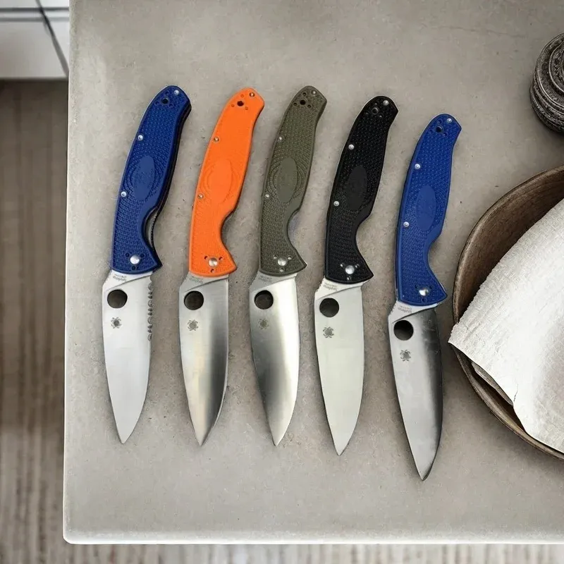 TOP Selling SP C142 Folding Knife CPM S35V Blade Glass Brazed Handle High Quality Outdoor EDC Camping Hiking Tools