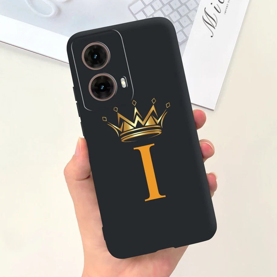 Luxury Initial Letters Soft Silicone Protective Case - Shockproof Bumper Cover