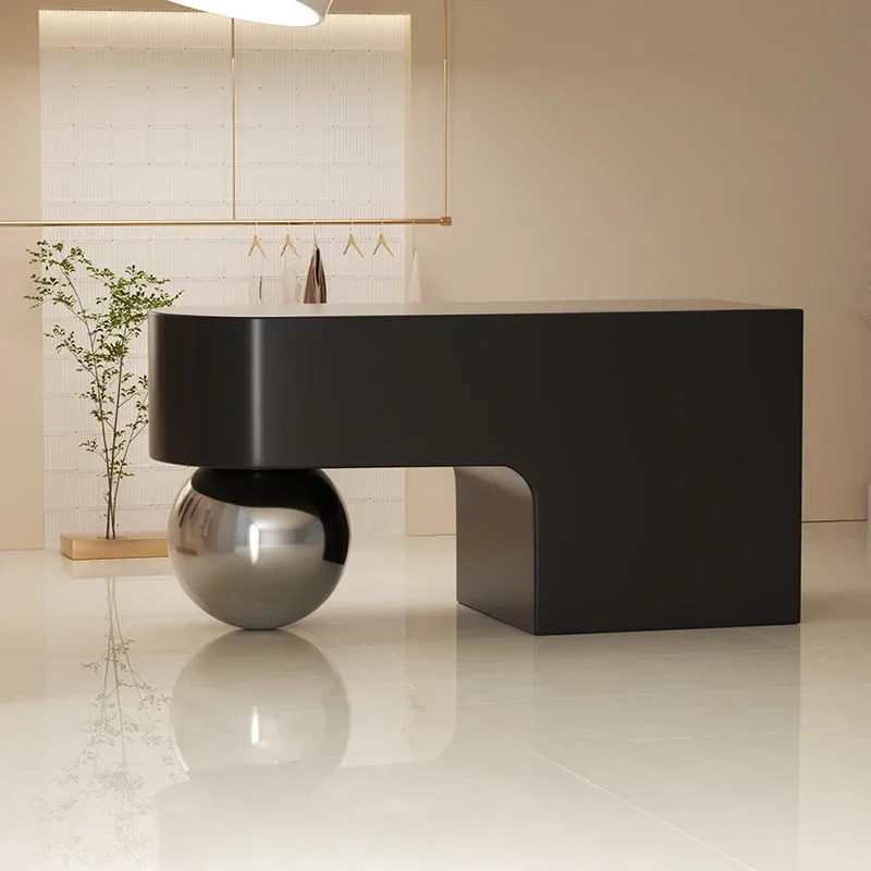 Business Beauty Salon Reception Desks Elegant Luxury Clothing Store Checkout Reception Counter Modern Tavolo Office Furniture