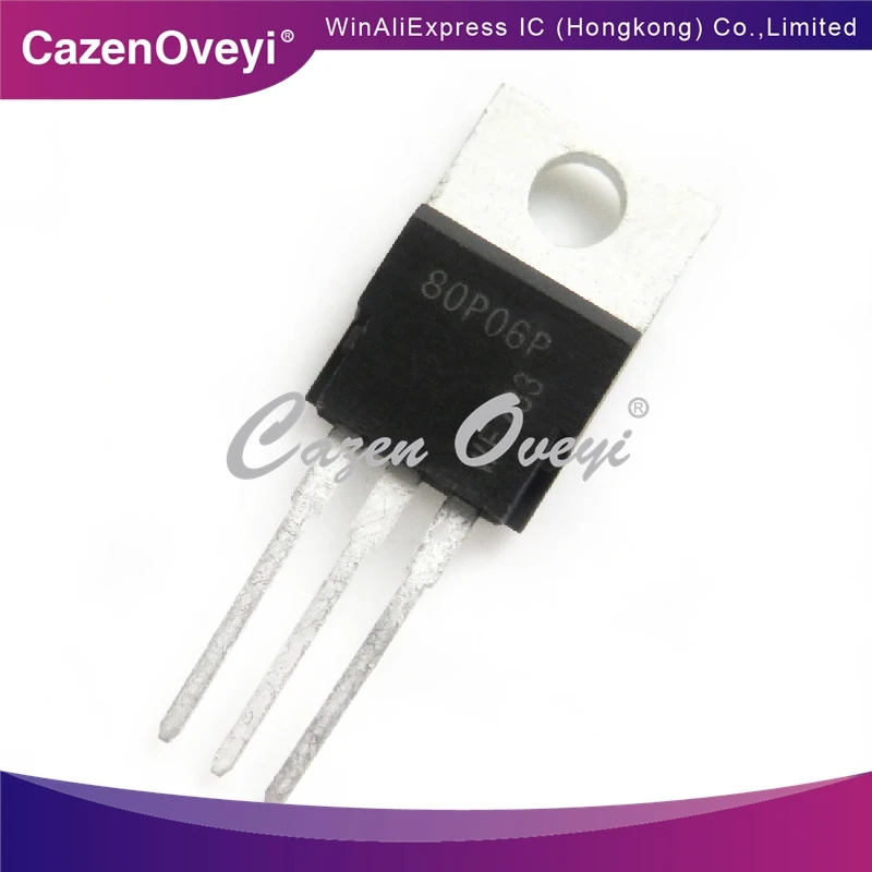 10 шт./лот SPP80P06P SPP80P06 TO-220 60V 80A новая Оригинальная фотография