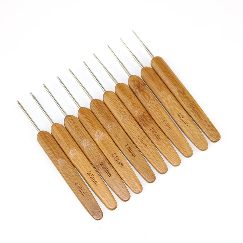 0.5MM-2.75MM needle size 10 pieces per set hair crochet hooks knitting tools hair braiding needles crochet hooks