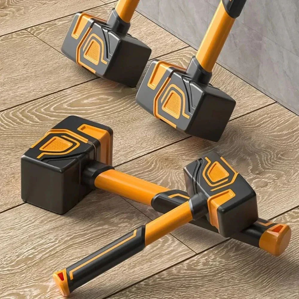 Multifunctional Rubber Hammer Ceramic Tile Soft Rubber Tapping Leather Hammer Professional Hand Tools For Construction Workers Rubber Hammer Manual Tools