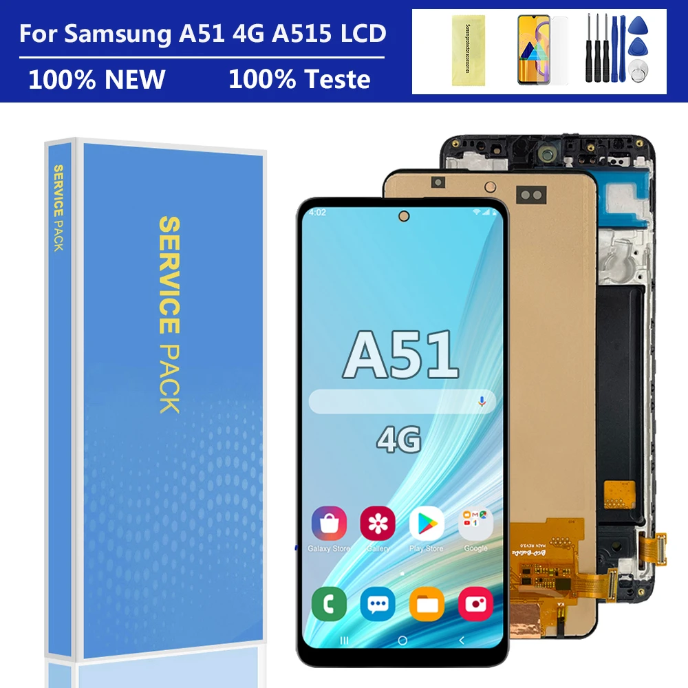 Super AMOLED For Samsung Galaxy A51 LCD Display Touch Screen, For Samsung A51 A515F A515W A515U