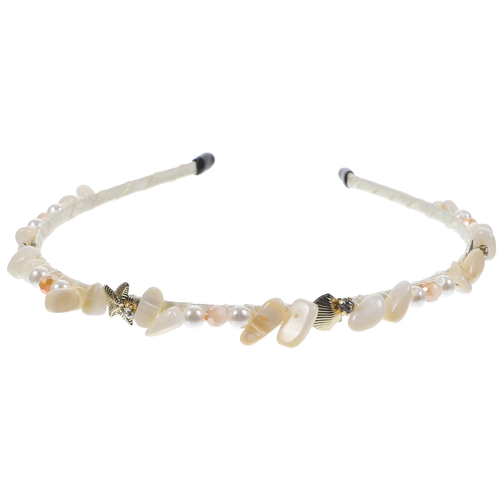 

1PC Baroque Headband Sea Star Shell Pearl Hair Ocean Style Headdress for Girls Women