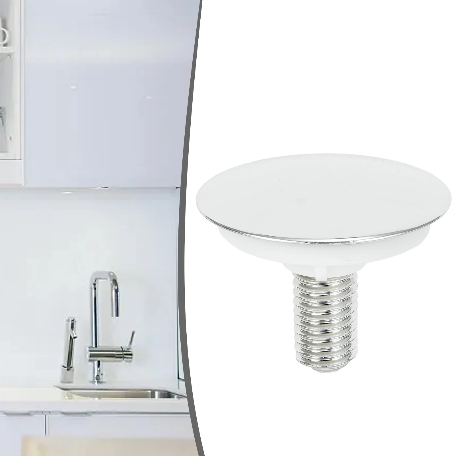 

Enhance The Look Of Your Kitchen Sink With The ABS Plastic Tap Hole Stopper Cover Blanking Plug, 49mm Diameter, Easy To Install