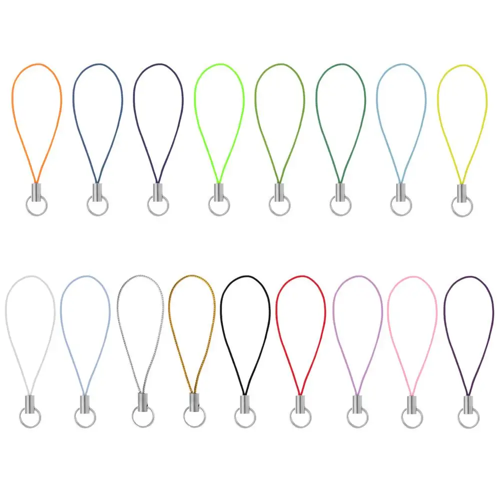 100Pcs Wire Cord Key Ring DIY Toys Pendant Clips Jewelry Lanyard Mobile Phone With Craft Pendant DIY Handmade Materials