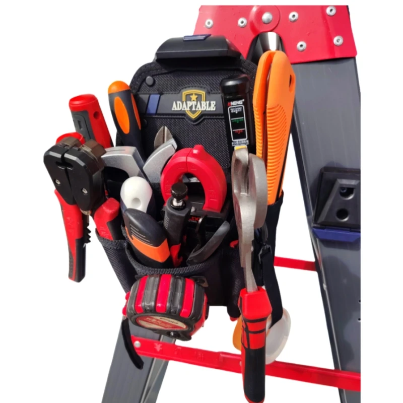 전문 전기 기술자용 공구 가방, 다용도 포켓 툴킷, 고품질 방수 천 작업용 파우치, 내구성 있는 허리 공구 보관 가방