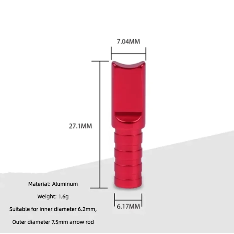 Encoches De Flèches Alu OD8,8 Mm Pour Arbalète - Plat, 9.26 Grain/pc, Lot