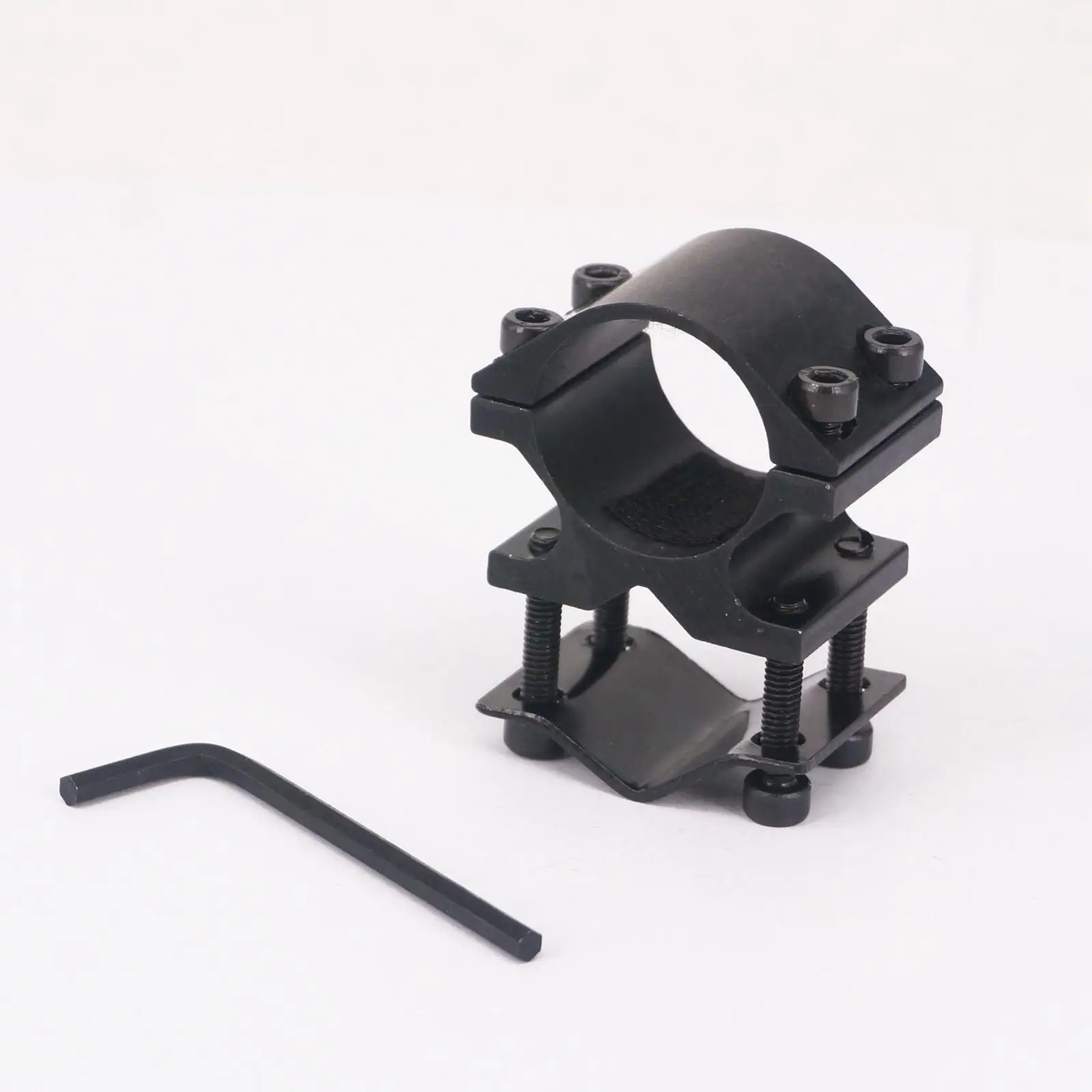 Weapon Flashlight Mount Metal Outdoor Accessory Flashlight Torch Laser Bracket Clamp Mount 25mm Ring Holder Fit 9-23mm Barrel for Airsoft