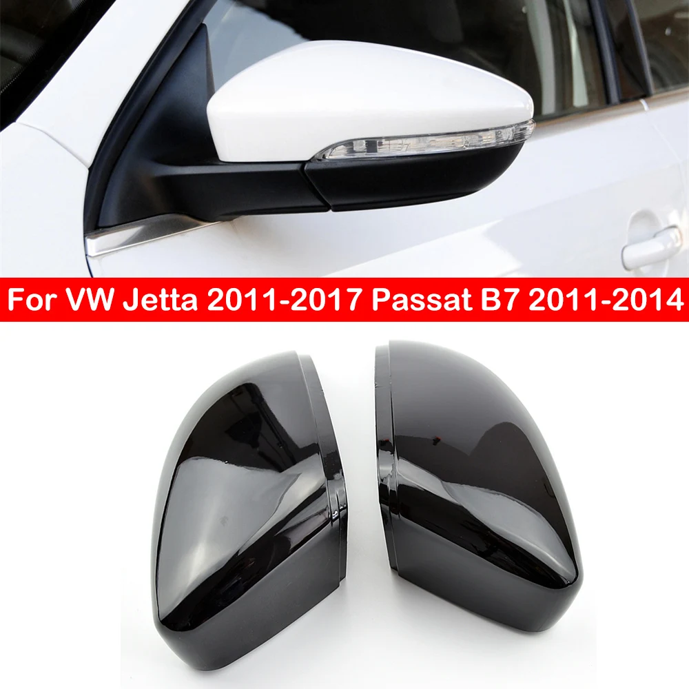 

For Volkswagen VW Jetta 2011-2017 Passat B7 2011-2014 Car Rearview Side Mirror Cover Wing Cap Exterior Door Rear View Case Trim
