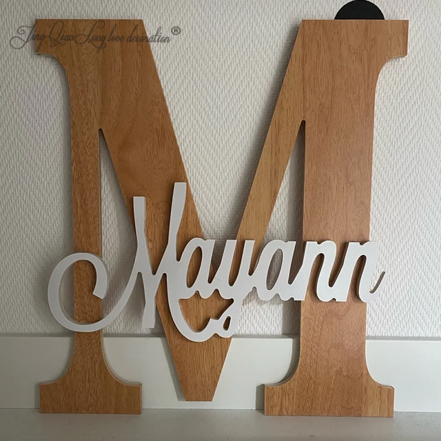 Customized Personalized Letters Wooden Letter Wooden Monogram Wall Hanging,  Large Wooden Letters, Cursive Wood Letter - Decorative Letters & Numbers -  AliExpress