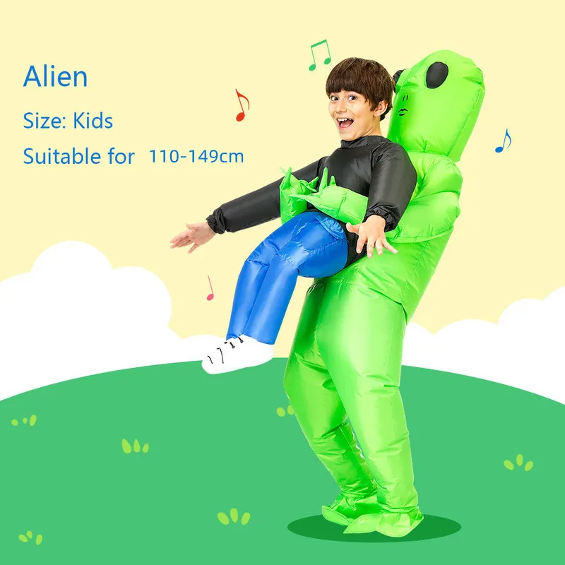 ET-Aliens Inflatable Costume Scary Monster Cosplay For Adult Kids Thanksgiving Christmas Party Festival Stage Children Clothing