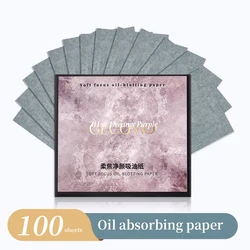 Oil - Absorbing Bamboo Charcoal Paper with Compact Case & Puff - 100 Sheets - G2135