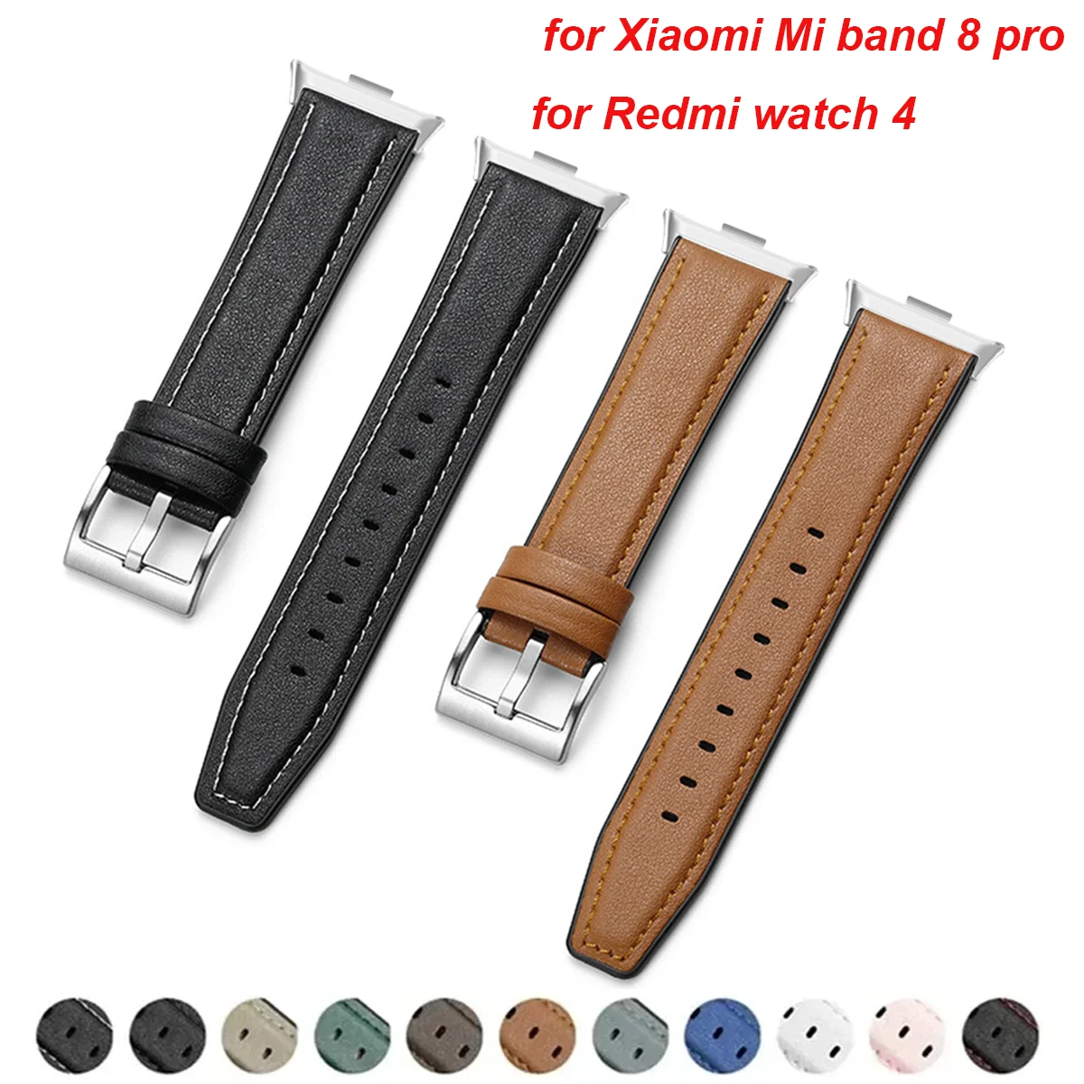Premium Leather Smartwatch Band - Elegant Sports Strap Accessory