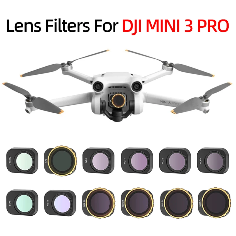 For DJI MINI 3 PRO Drone Gimbal Camera Lens Filters Adjustable CPL/NDPL Filter UV/ND/STAR/NIGHT Filter Kits Accessories