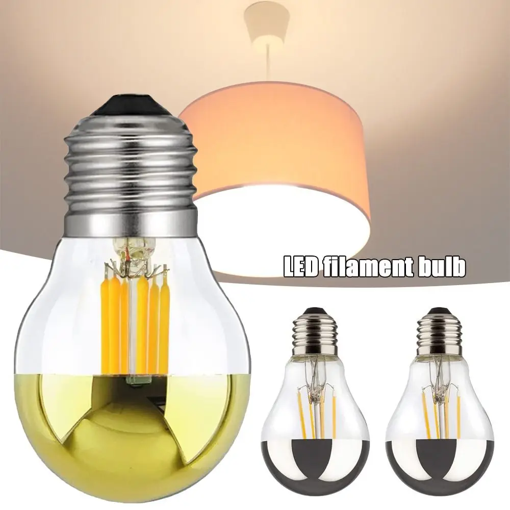 

Stabla decorative light E27 silver light Bulbs A60 mirror reflection LED filament bulb semi-plated bulb