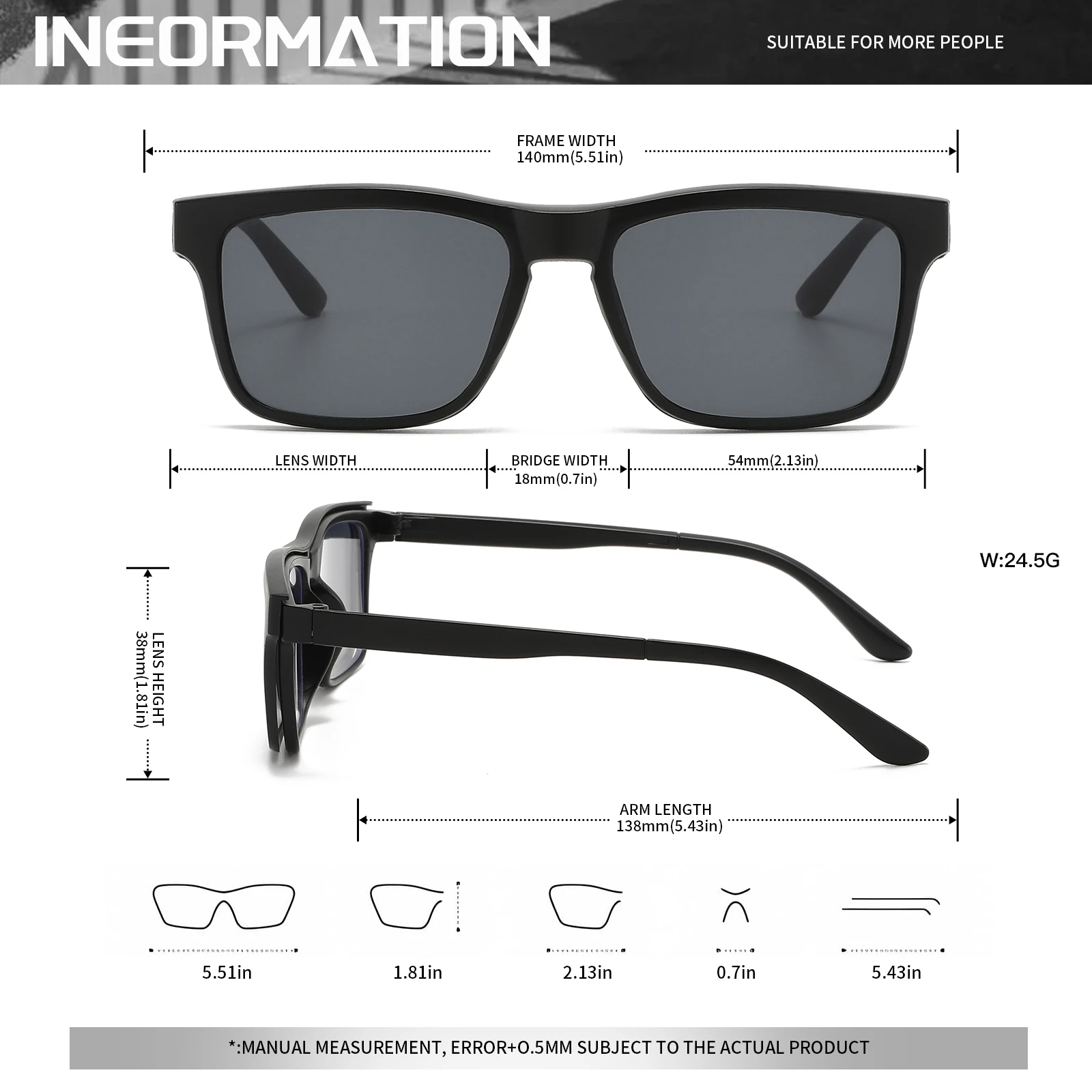 Dual-Purpose Magnetic Sunglasses with Blue Light Blocking & Polarized Lenses