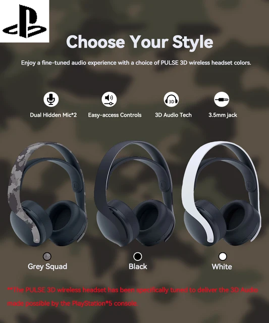 Playstation Pulse 3D Sans fil Grey Camo - Achat Casque Gamer Sans