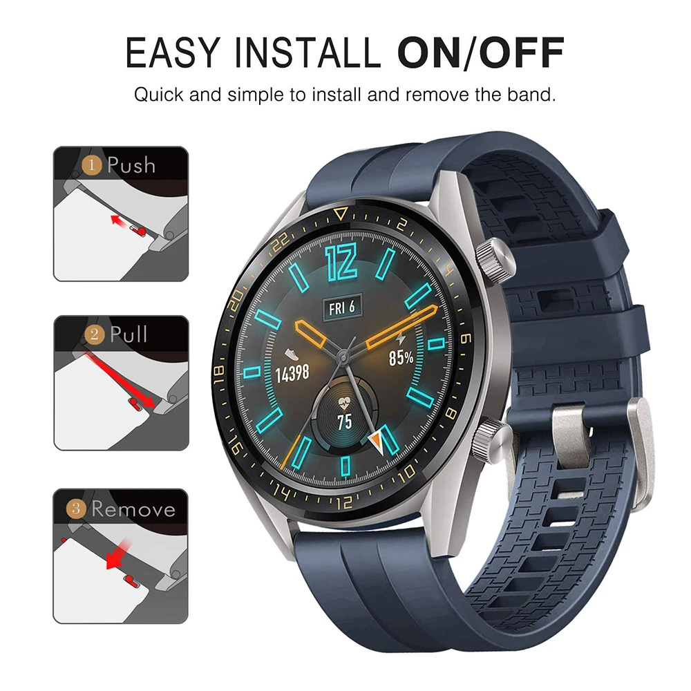 Per Huawei Watch Gt Strap Per Samsung Galaxy Watch 46Mm Active 2 Amazfit Bip Strap 22Mm Watch Band Smart Watchband Bracciale S3