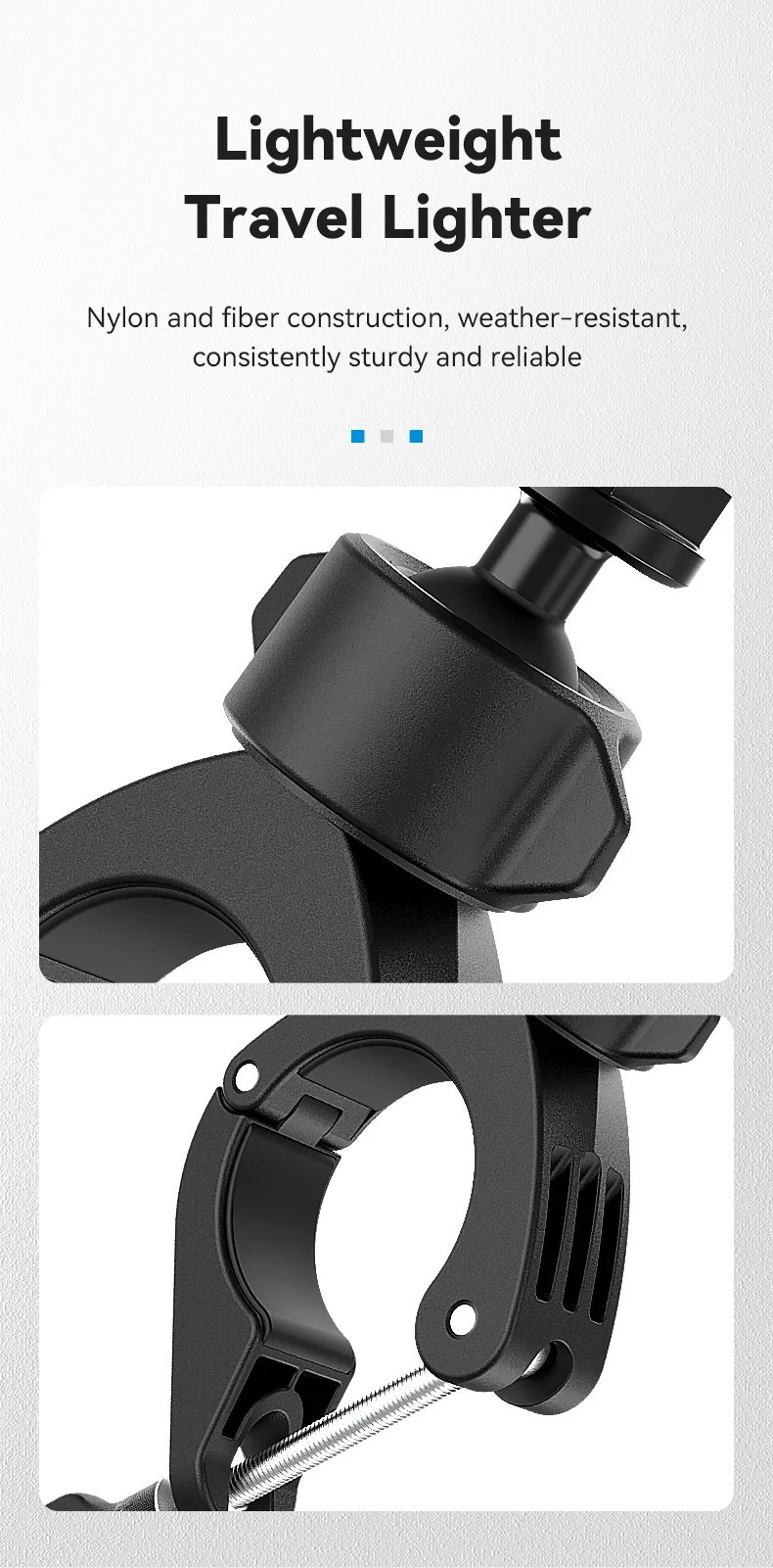 Cycling Motorcycle Clip 360° Super Clamp 1/4" Hole Bracket For DJI OSMO Action