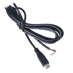 Right - Angle USB - C to Bare Wire Power Cord Extension Cable - 2m (Straight head)