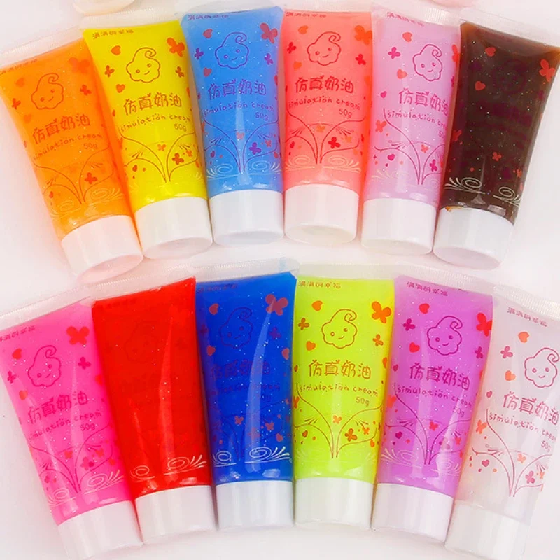 Waterbased Adhesive Crystal Glitter Powder Cream for DIY Crafts