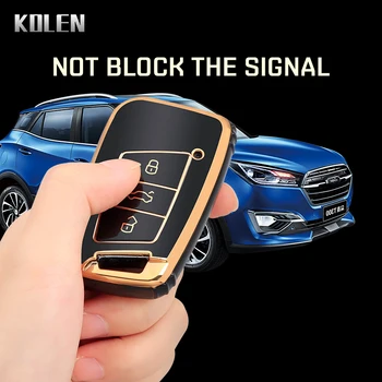 Fashion TPU Car Remote Key Case Cover Shell Fob per VW Volkseagen Passat B8 Magotan per Skoda Superb A7 Kodiaq Seat accessori - Fashion TPU Car Remote Key Case Cover Shell Fob per VW Volkseagen Passat B8 Magotan