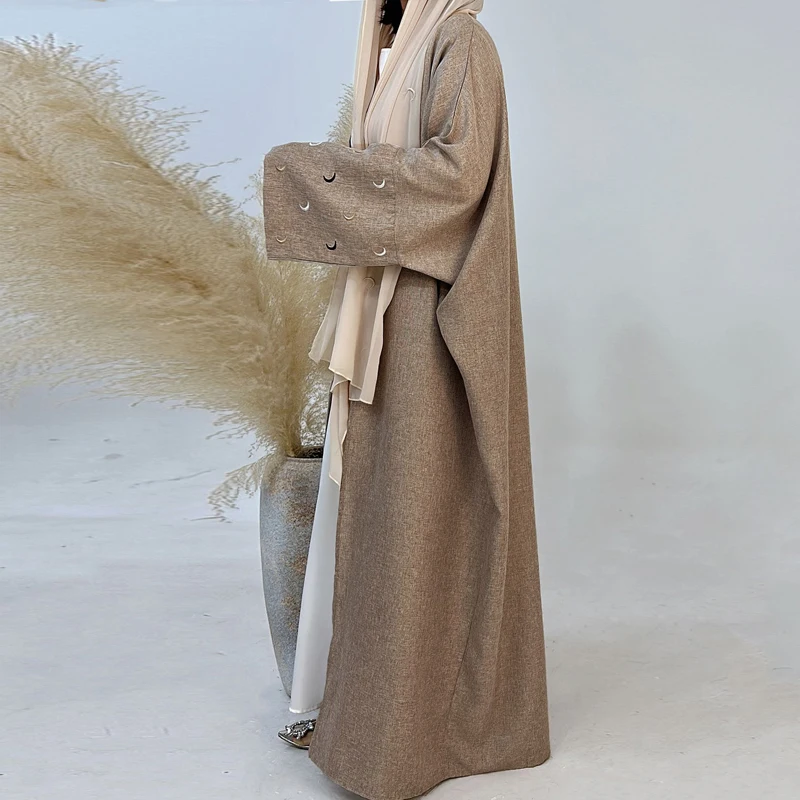 라마단 키마르 아바야 사우디 아라비아 터키 이슬람 자수 문 이슬람 가디건, 원피스 기도복, 여성용 아프리카 드레스