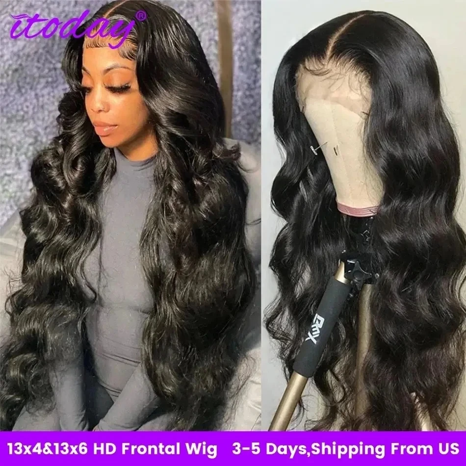 13x4 HD Transparent Lace Front Human Hair Wigs Body Wave 13x6 Frontal Wig Brazilian Body Wave Human Hair