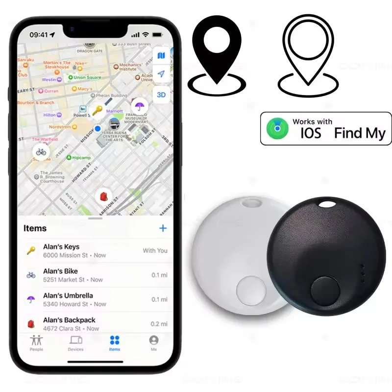 Item Locator Bluetooth Luggage Tracker for Apple Find My iOS Only Key Luggage Backpack