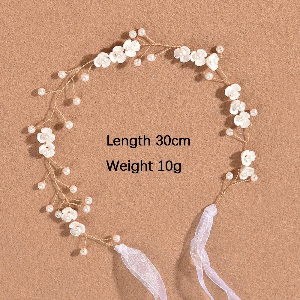 Girls Headpiece Hair Accessories Pearl Hair Vine Handmade Headwear Bride Headbands