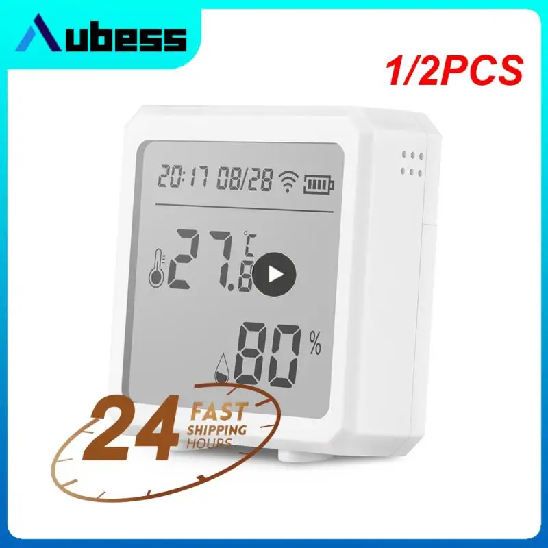 

1/2PCS Tuya Smart Temperature And Humidity Sensor Indoor Hygrometer Thermometer With LCD Display Support Alexa