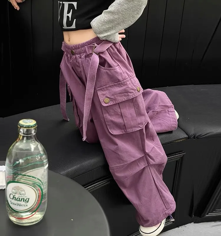 

Girls pants Spring and Autumn 2023 new childrens pants fashionable fashionable for middle-aged and young children